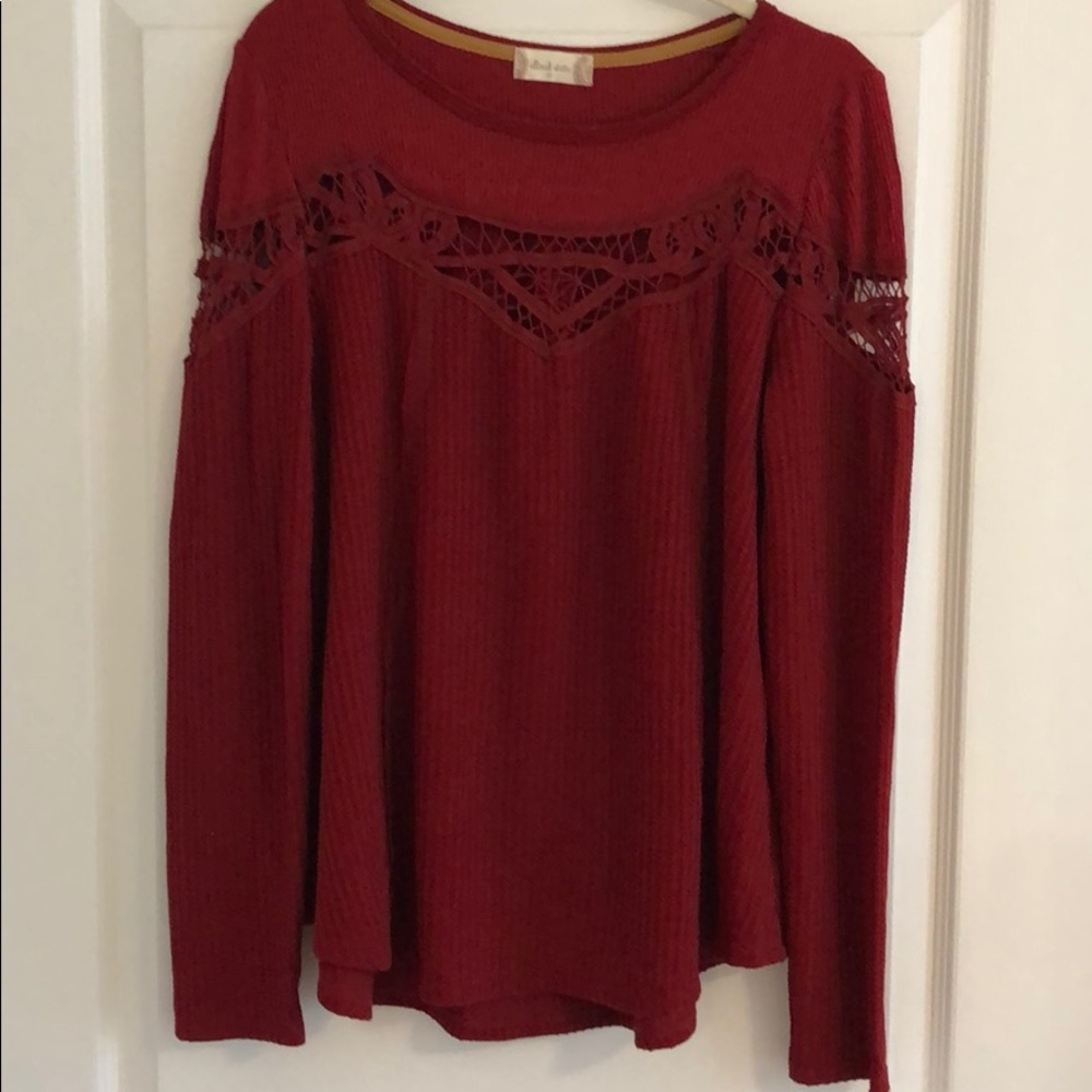 Red lace top